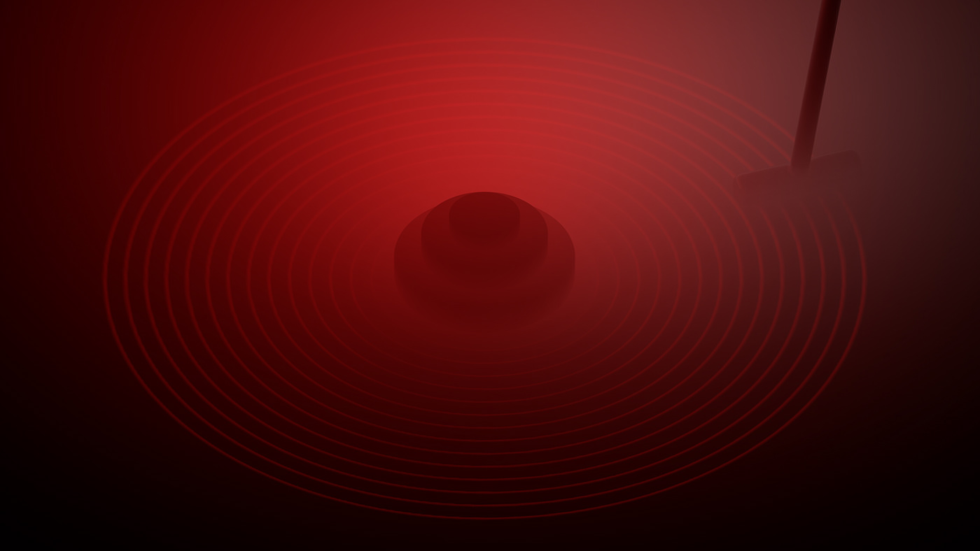 asmr 3D minimal simple animation  blender red Yoga zen redshift