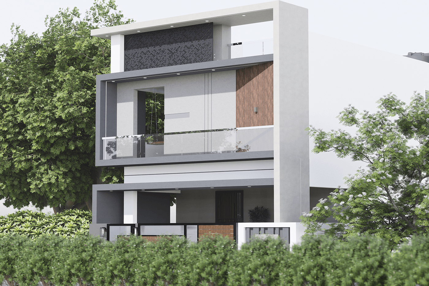 architecture visualization 3D exterior archviz Render modern house Villa elegant