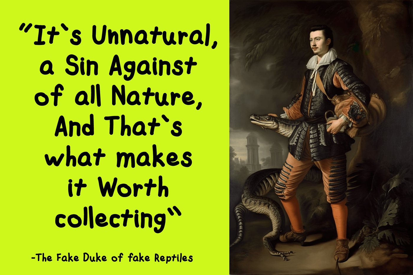 it is unnatural, a sin against nature, and that is what makes it worth collecting. 