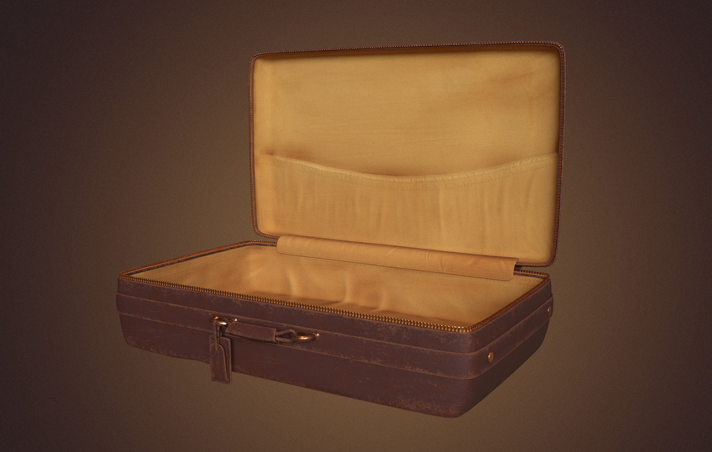 suitcase Cheetos 3D model modeling Render