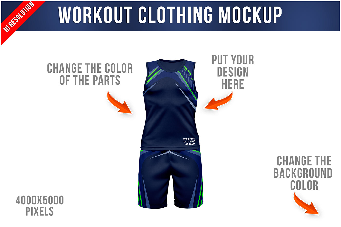men's workout Clothing Mockup Active wear fitness apparel sports athletic