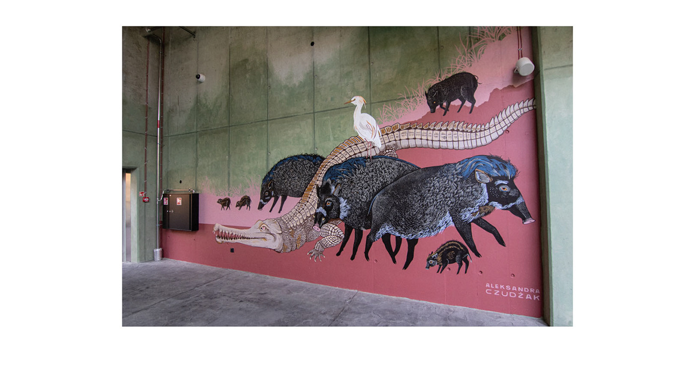 animals ILLUSTRATION  interior painting Mural Nature on wall zoo zoology detailed wildlife