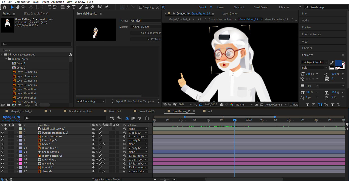 diaries series cartoon Character design  sketch ILLUSTRATION  video 2D Animation after effects فيصل