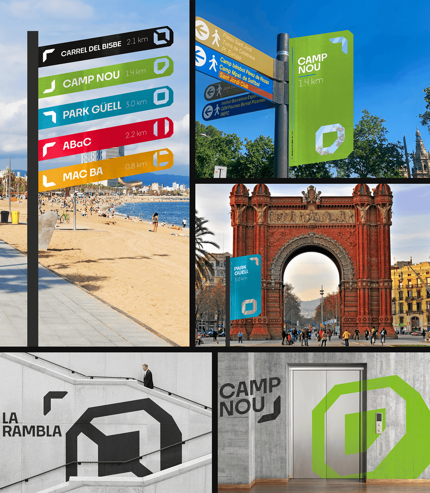 City branding graphic design  brand identity design barcelona logo identity branding  city wayfinding