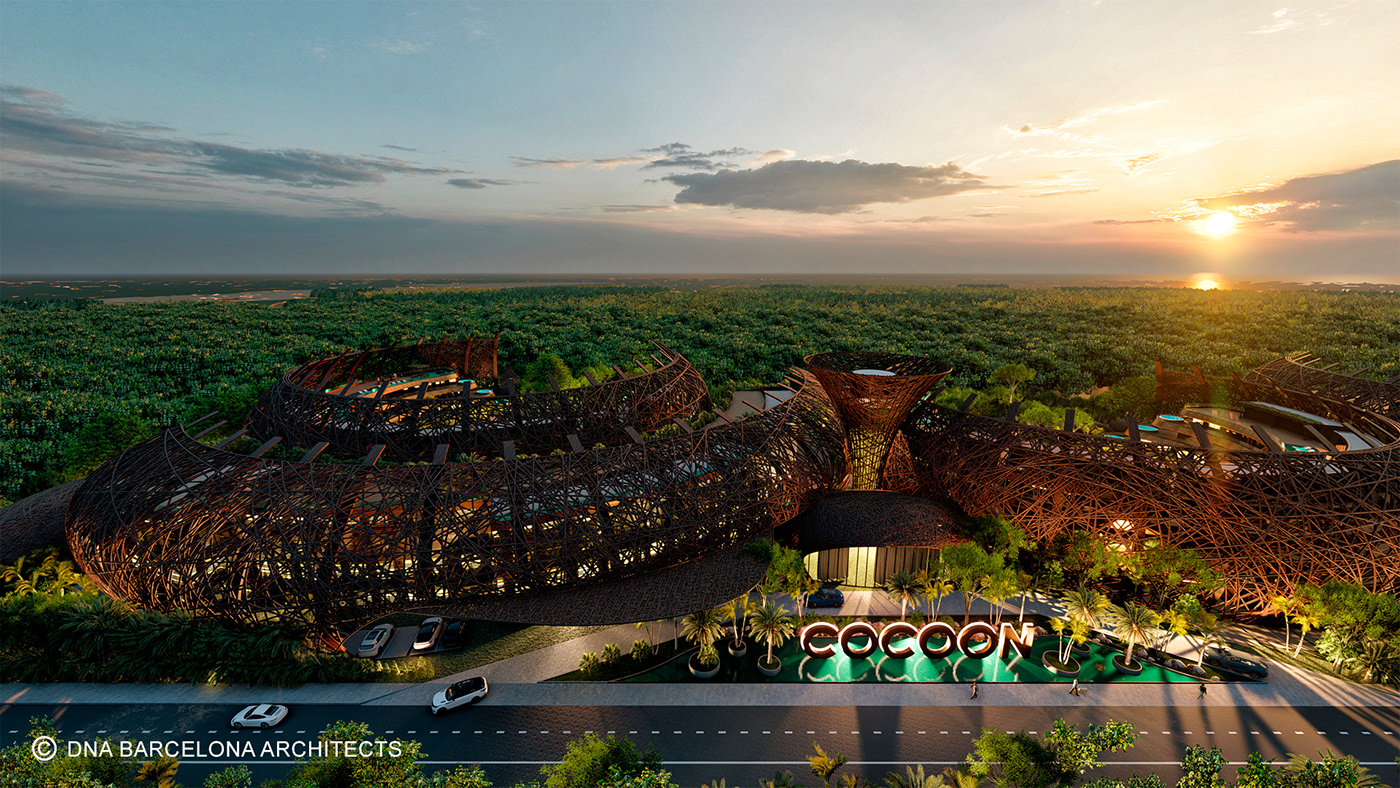 architecture Cocoon design eco hotel mexico residential resort tulum