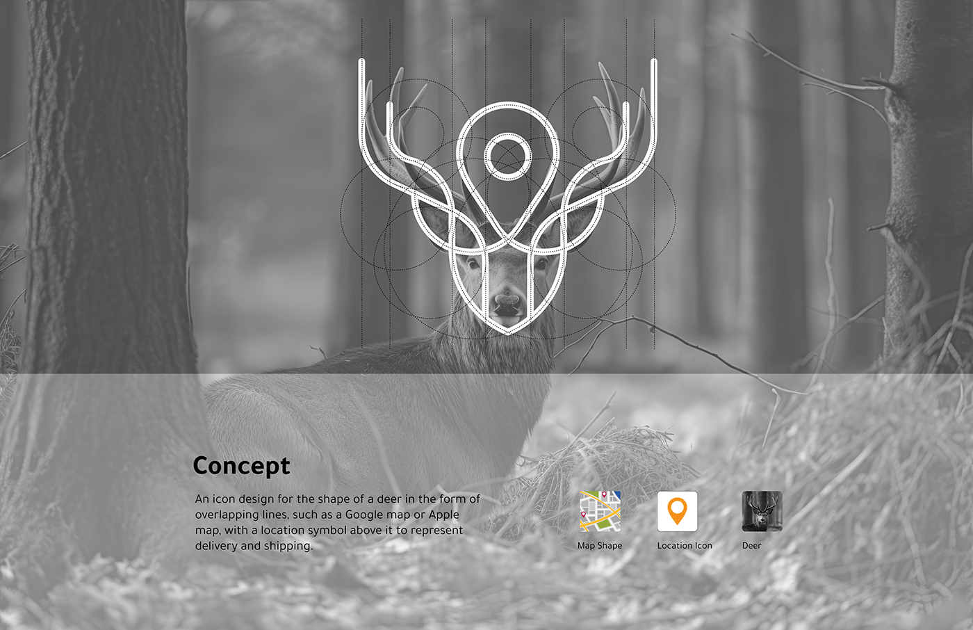delivery design pictogram sketch logo visual identity deer animal Saudi Arabia profile design