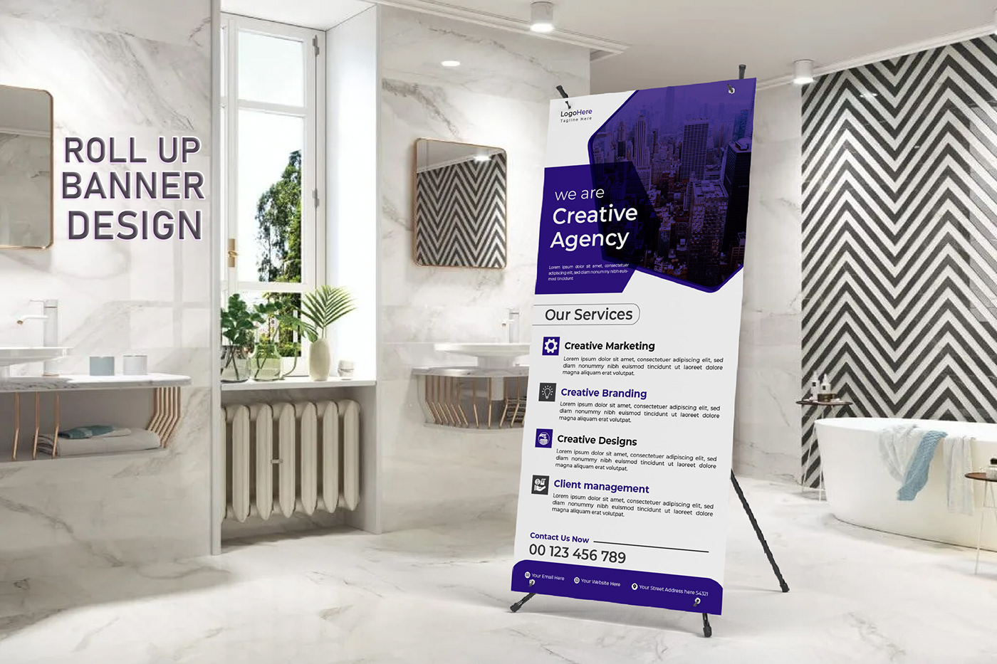 rollup roll up banner design Roll-Up banner Graphic Designer marketing   Advertising  visual identity rollup banner