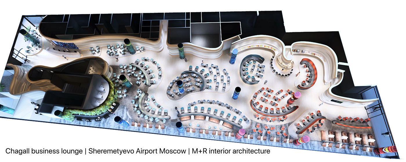 business lounge Airport design lounge design contemporary design M+R Interior Architecture