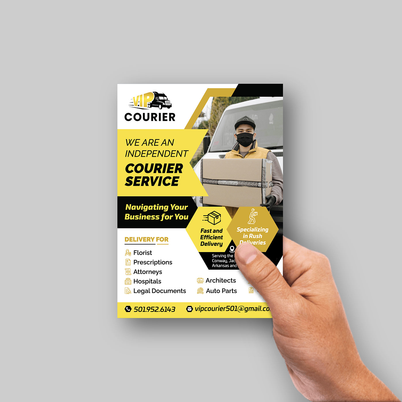 Courier Service and delivery company flyer