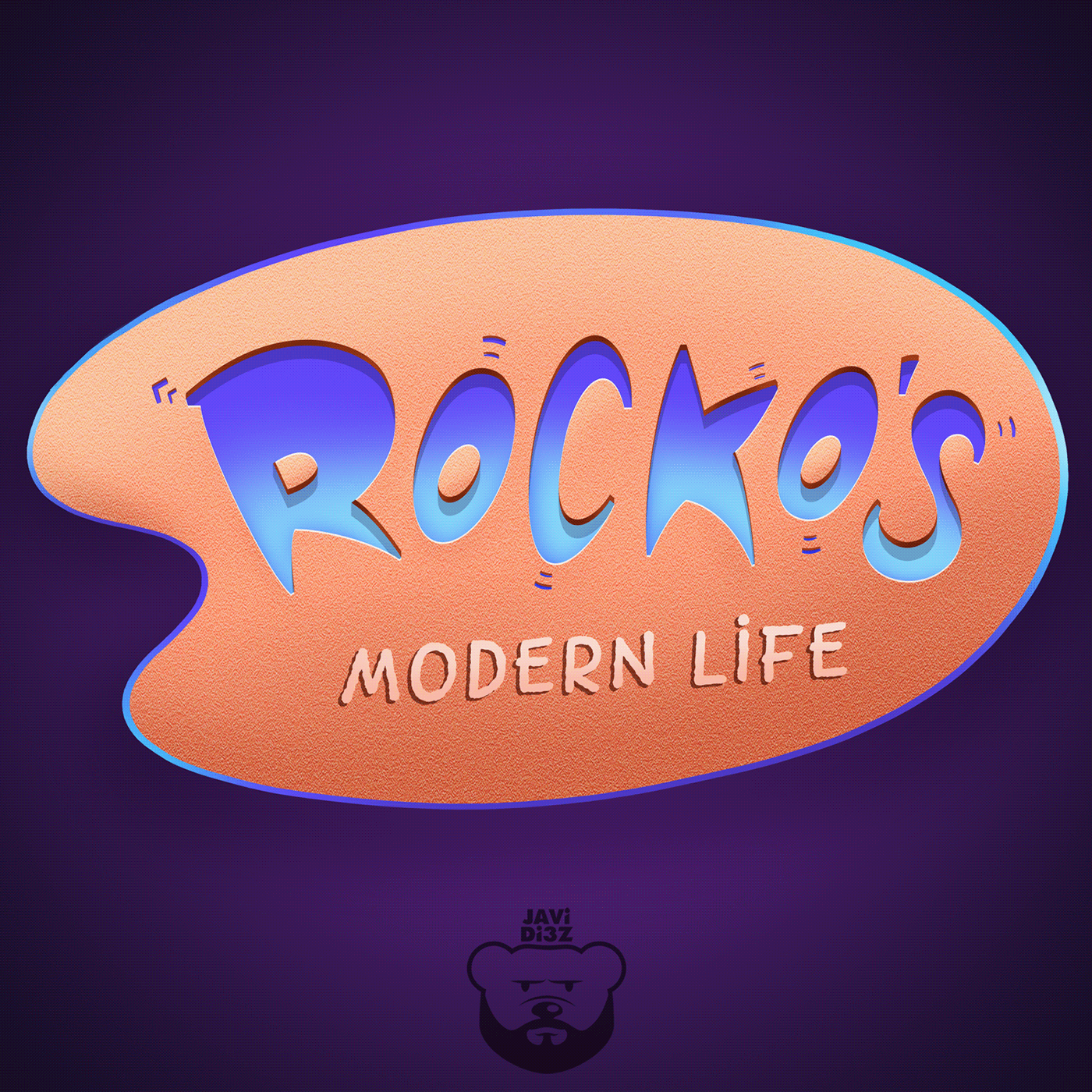la vida moderna de rocko letters logo Logotype rocko rocko's modern life tv show