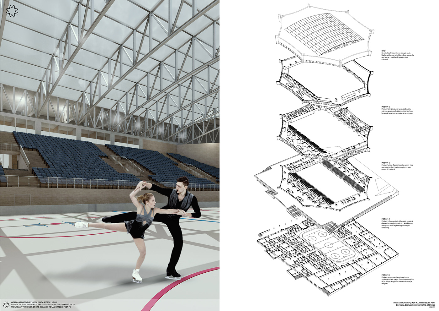 architecture visualization Render Sports Design winter sports hall