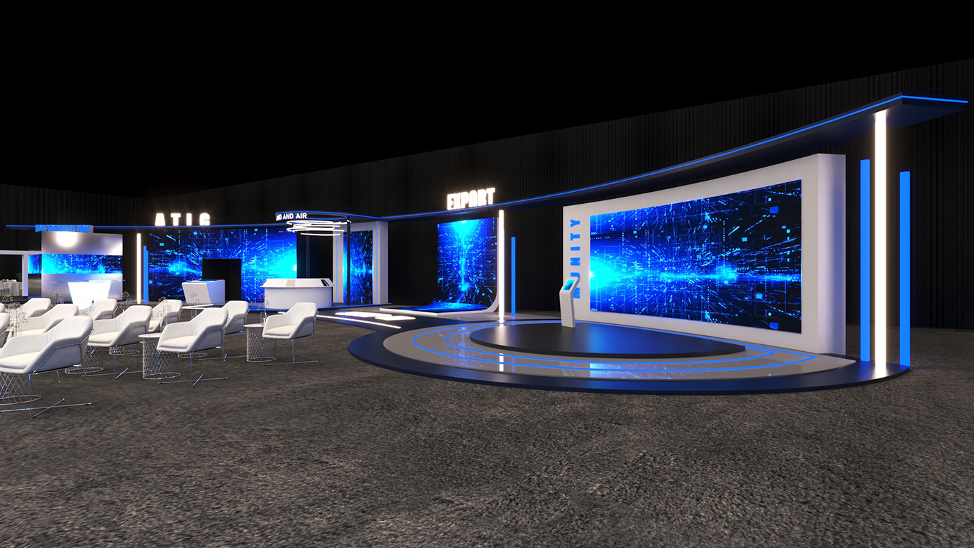 Events Technology design Exhibition Design  EventDesign UAE Abu Dhabi United Arab Emirates hightech