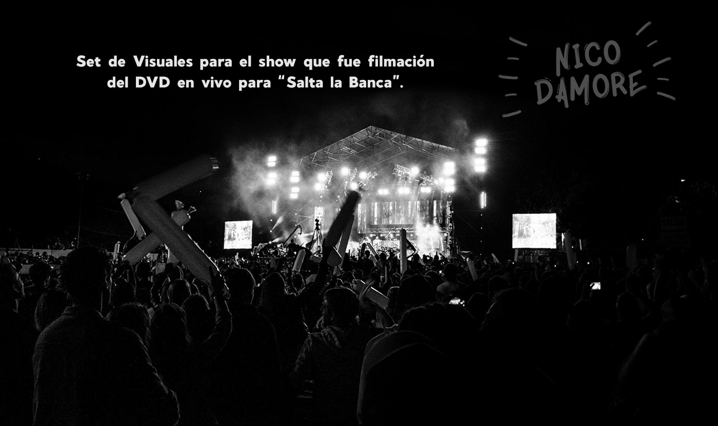 DVD live rock music Show Stage VJ Salta La Banca argentina visuals
