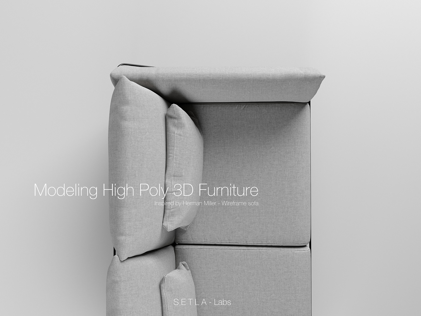 free 3D model corona 3ds max download furniture wireframe sofa Herman Miller