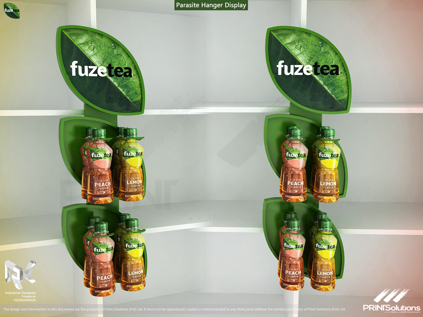 Fuzetea Retail Display Stand 3D visualization 3ds max counter top parasite pop
