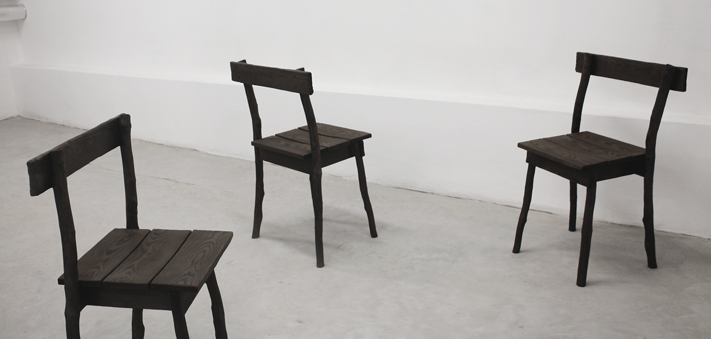 chair wood furniture design  product dark wood meble Продукт rzemiosło drewno krzesło