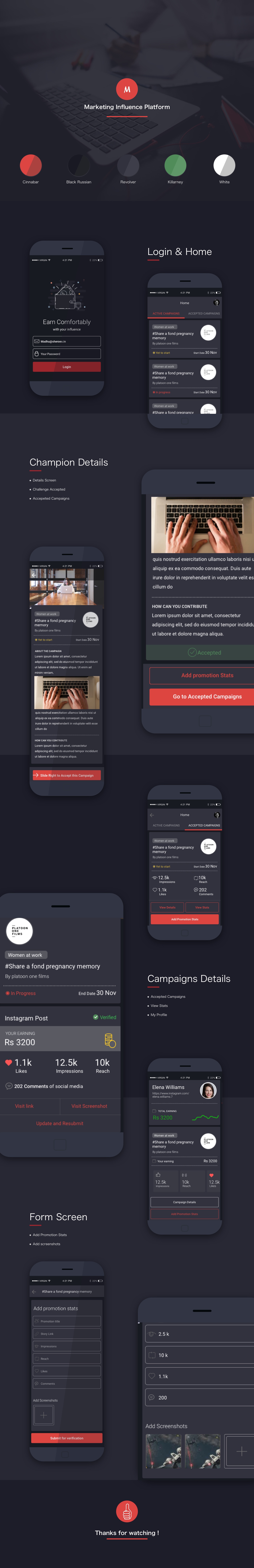 Marketing Influencer Platform on Behance
