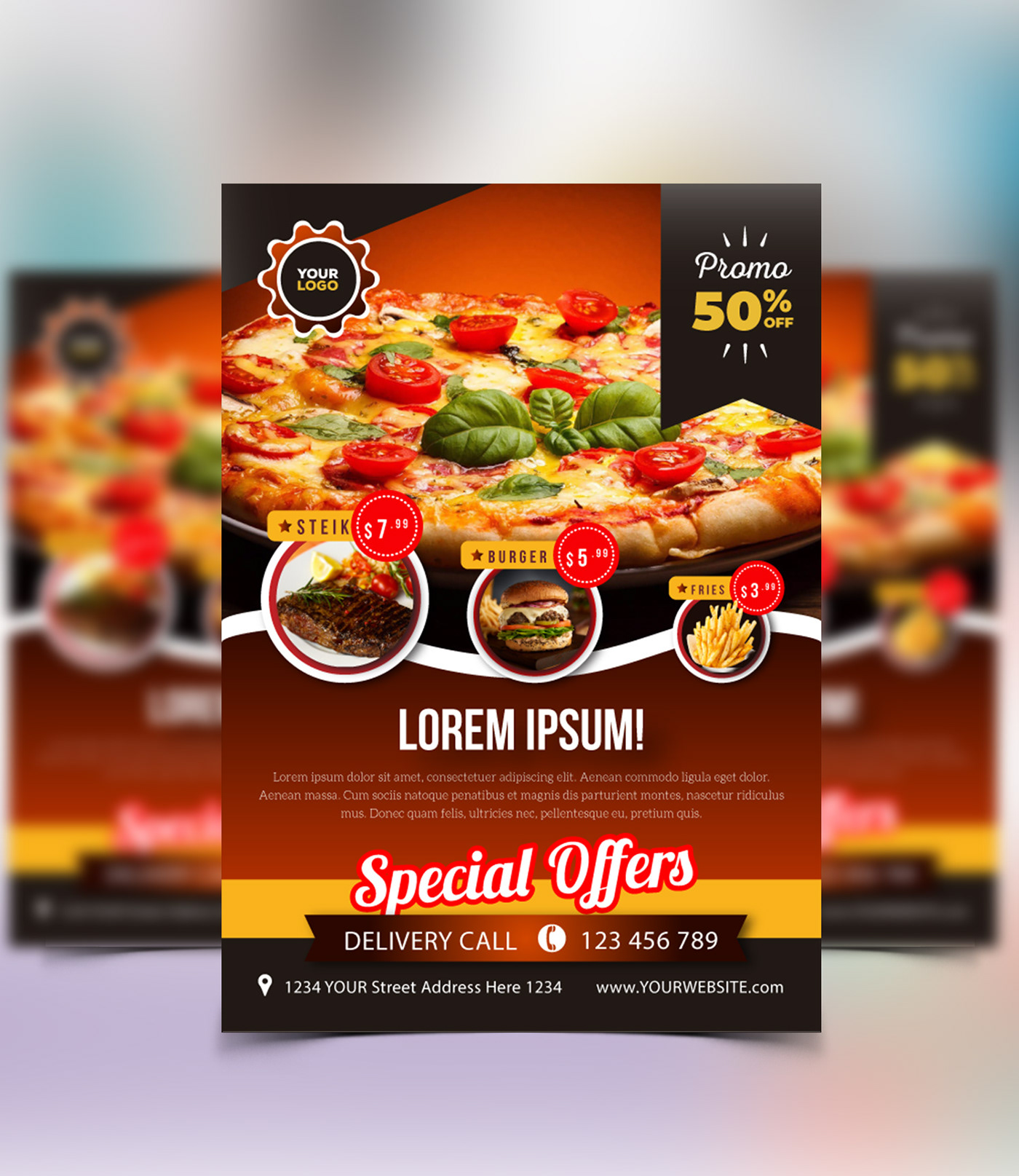 Pizza Flyer Template On Behance