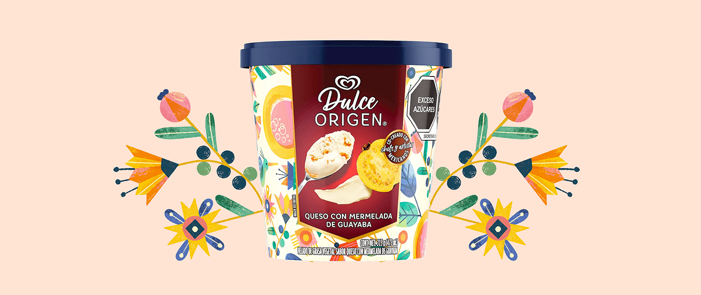 Packaging visual identity ILLUSTRATION  ice cream mexico guayaba ilustracion Fruit Food  brand identity