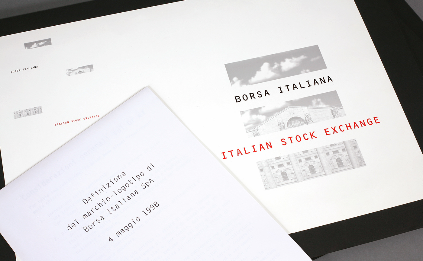 Competition exchange identity italian logo Mezzanotte stock