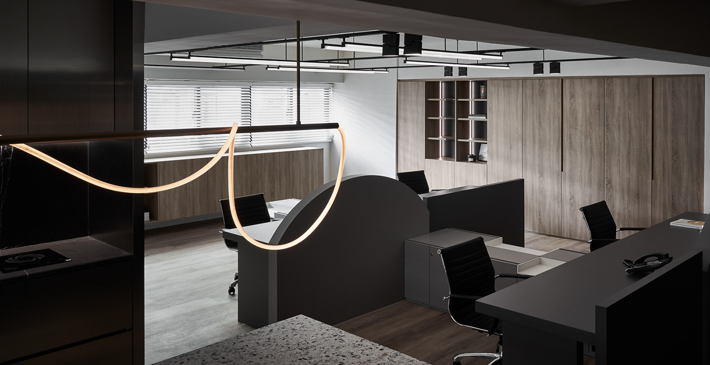 Degree Design gray heycheese interior design  light design Minimalism Office taiwan designoffice geometry