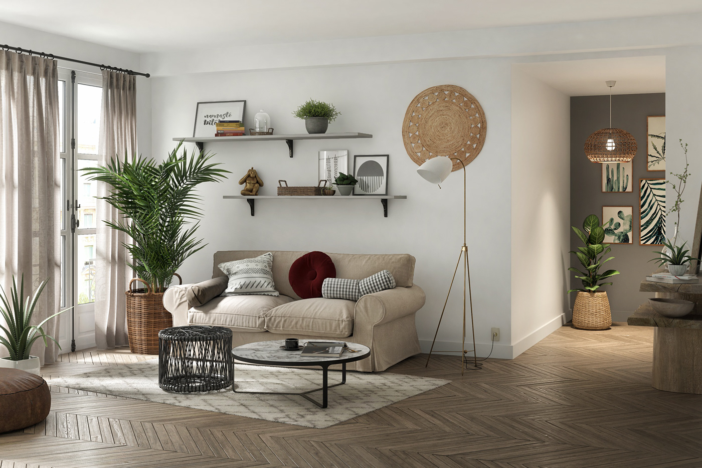 indoor living room interior design  visualization