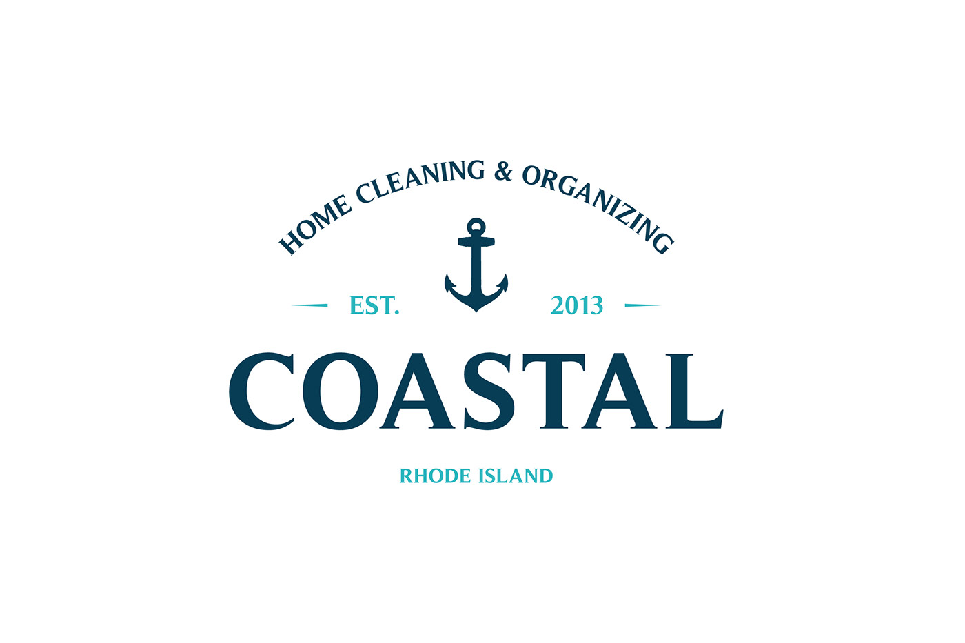 Logo Design traditional logo Rhode Island Ocean blue cleaning brand identity coastal anchor