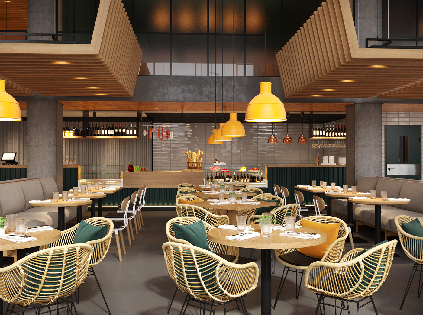 archpoint design interior design  restaurant visualization
