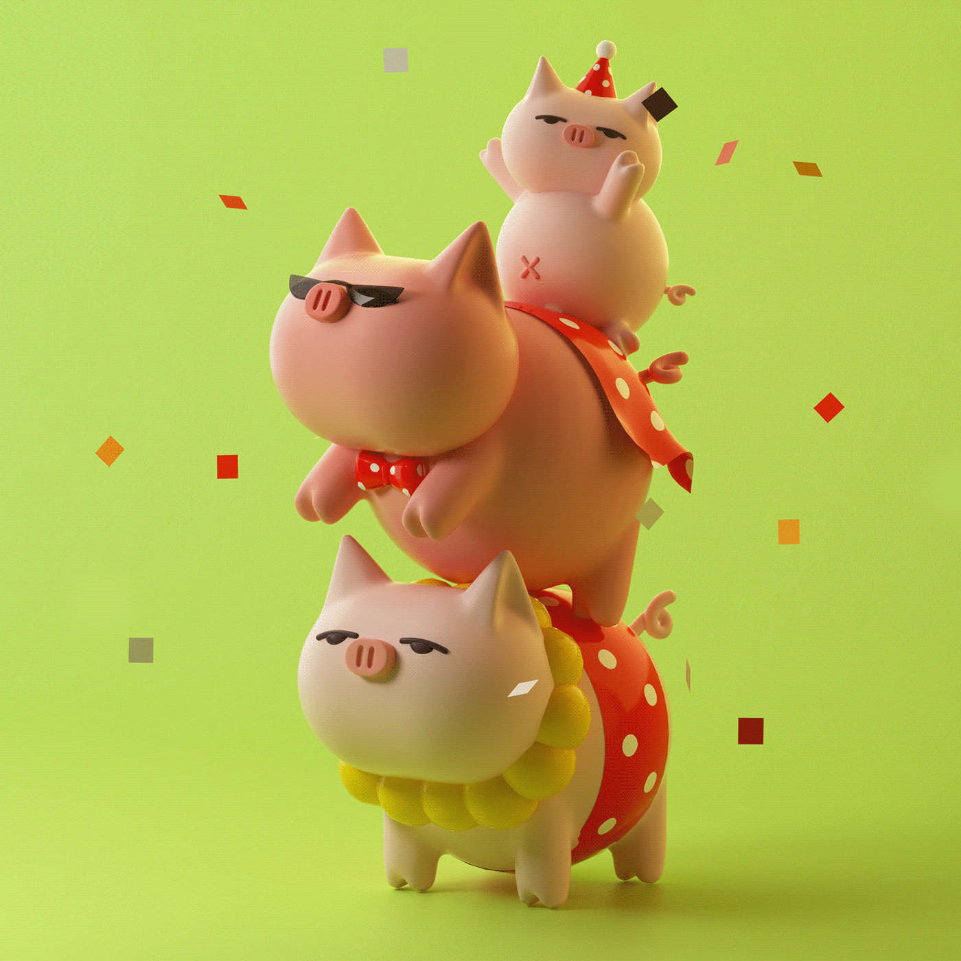 3D 3D Character 3d motion graphics Character Character design  gif Miniature motion graphics 