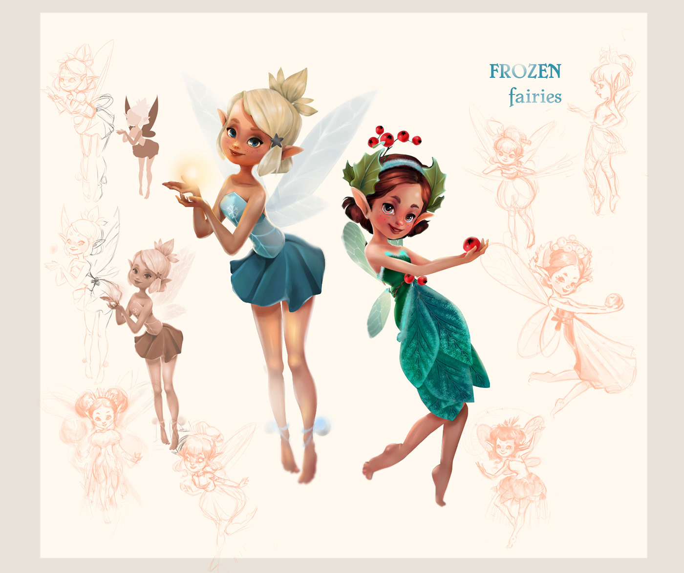 2D Animation aliceinwonderland Character design  concept art DayoftheDead diademuertos Fairies kids games kids illustration