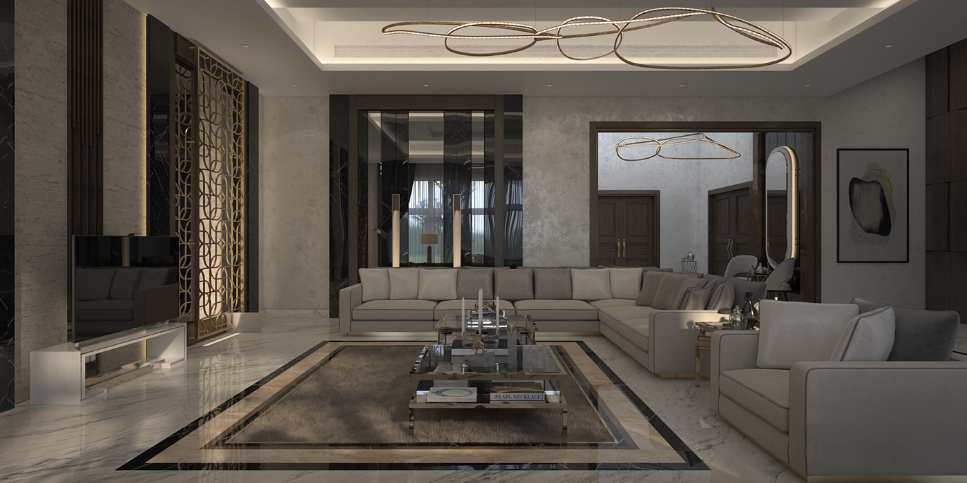 architecture design interior design  Alaa Hamed Interior decor Villa