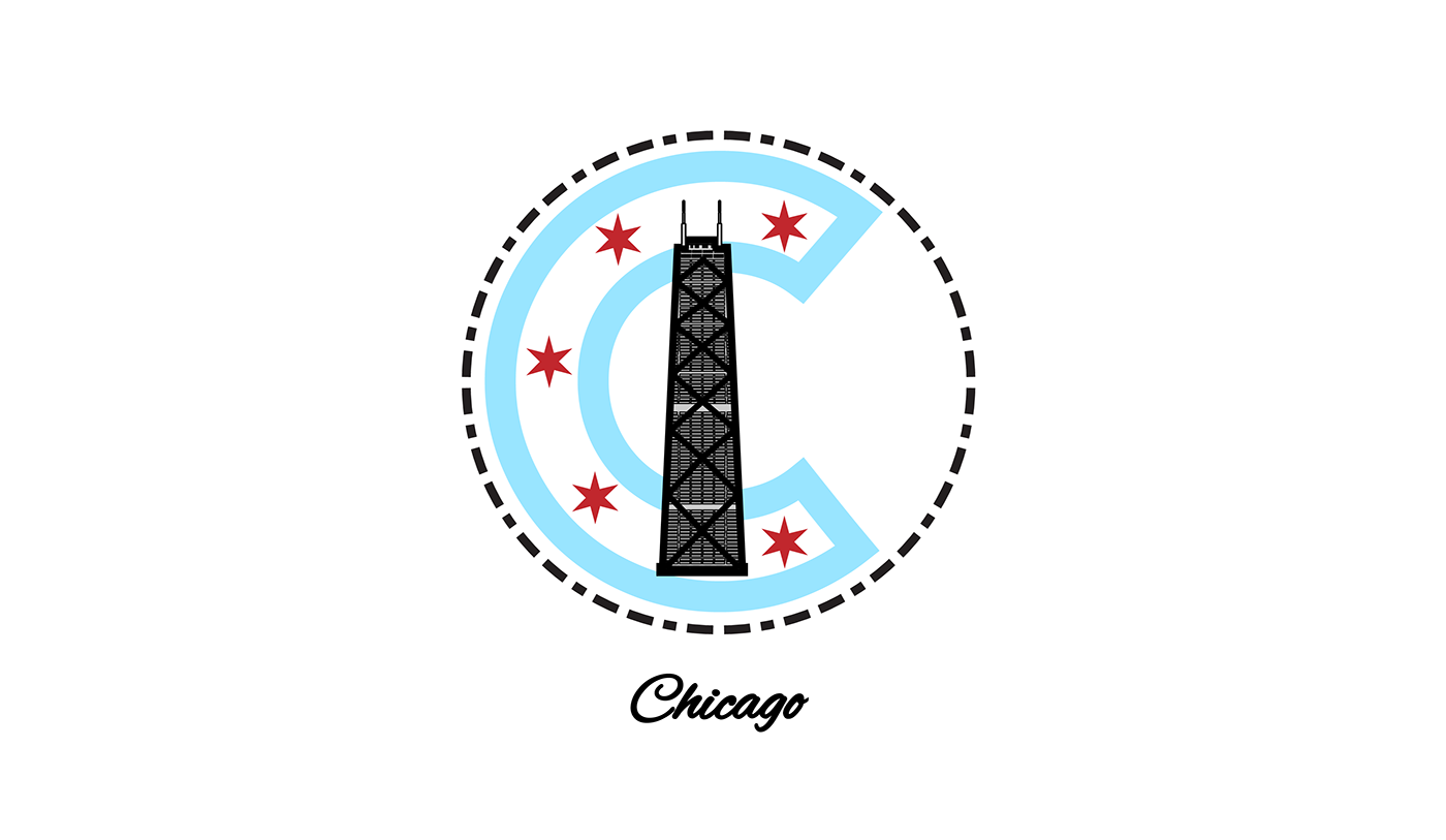 chicago badge logo branding local cubs chicago flag windy city
