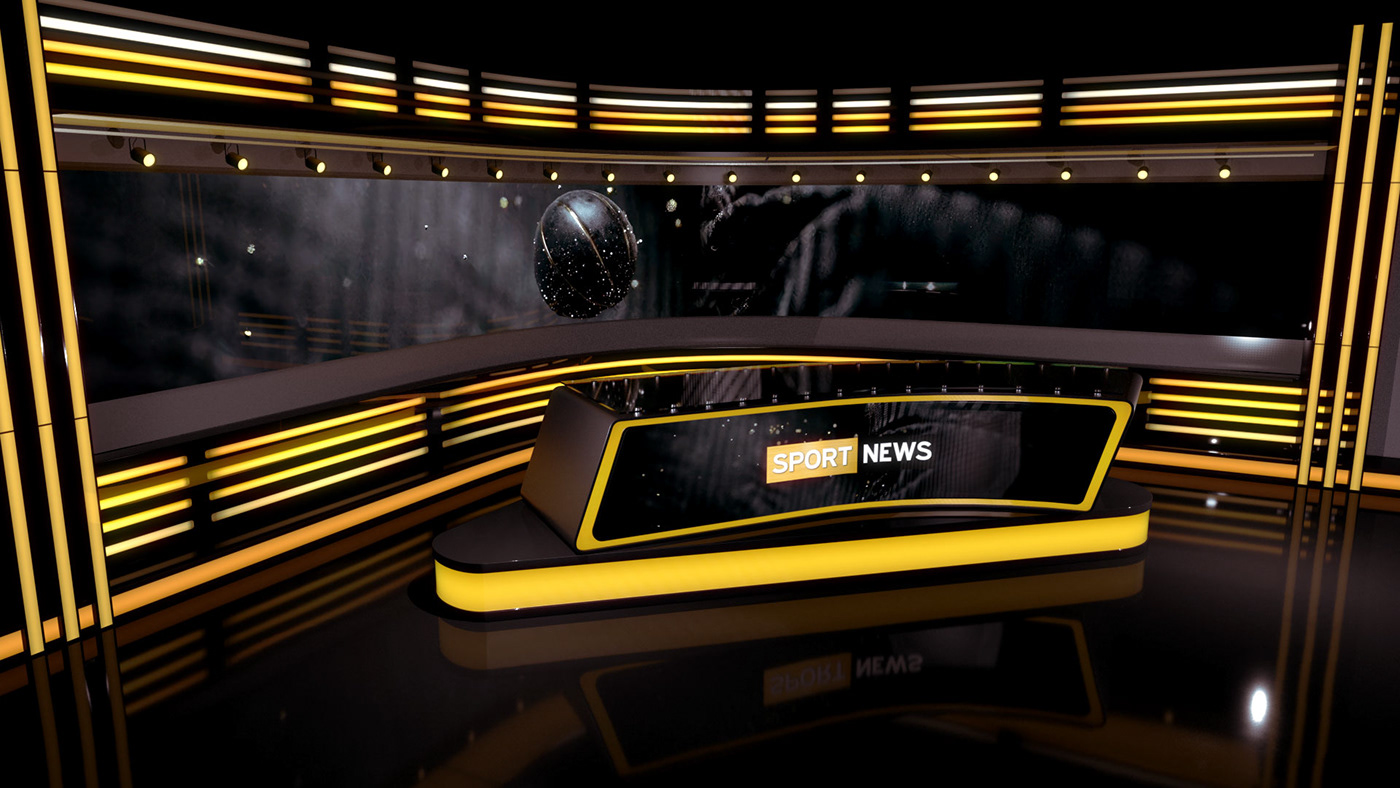 news set sport news Stage studio tv tv set Unreal Unreal Engine vr