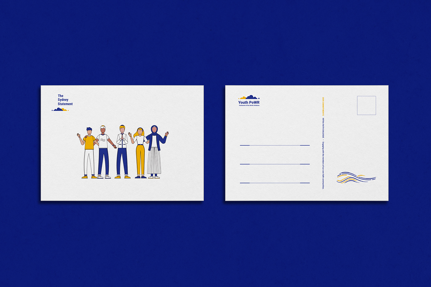 blue branding  business card envelope illustrtaion letterhead logo poster sydney yellow