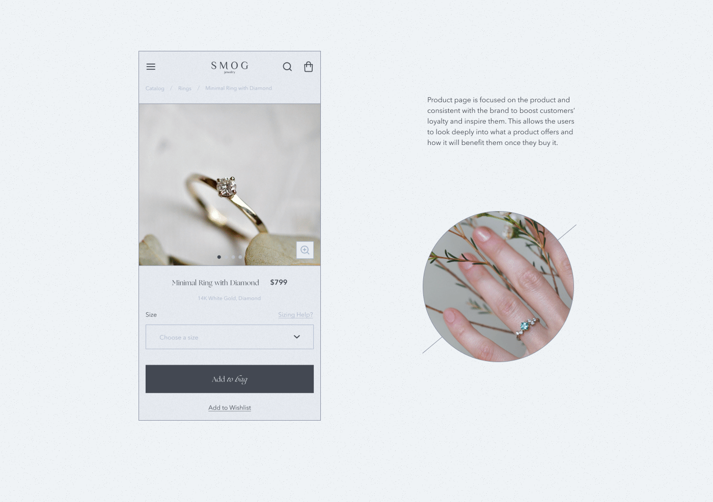 e-commerce Jewellery jewelry minimal UI/UX user interface Web Design  Website redesign user experience