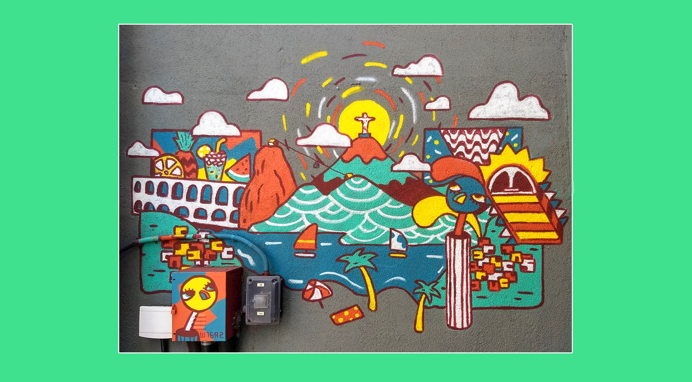 hostel Graffiti art psychedelic Rio de Janeiro Gaia