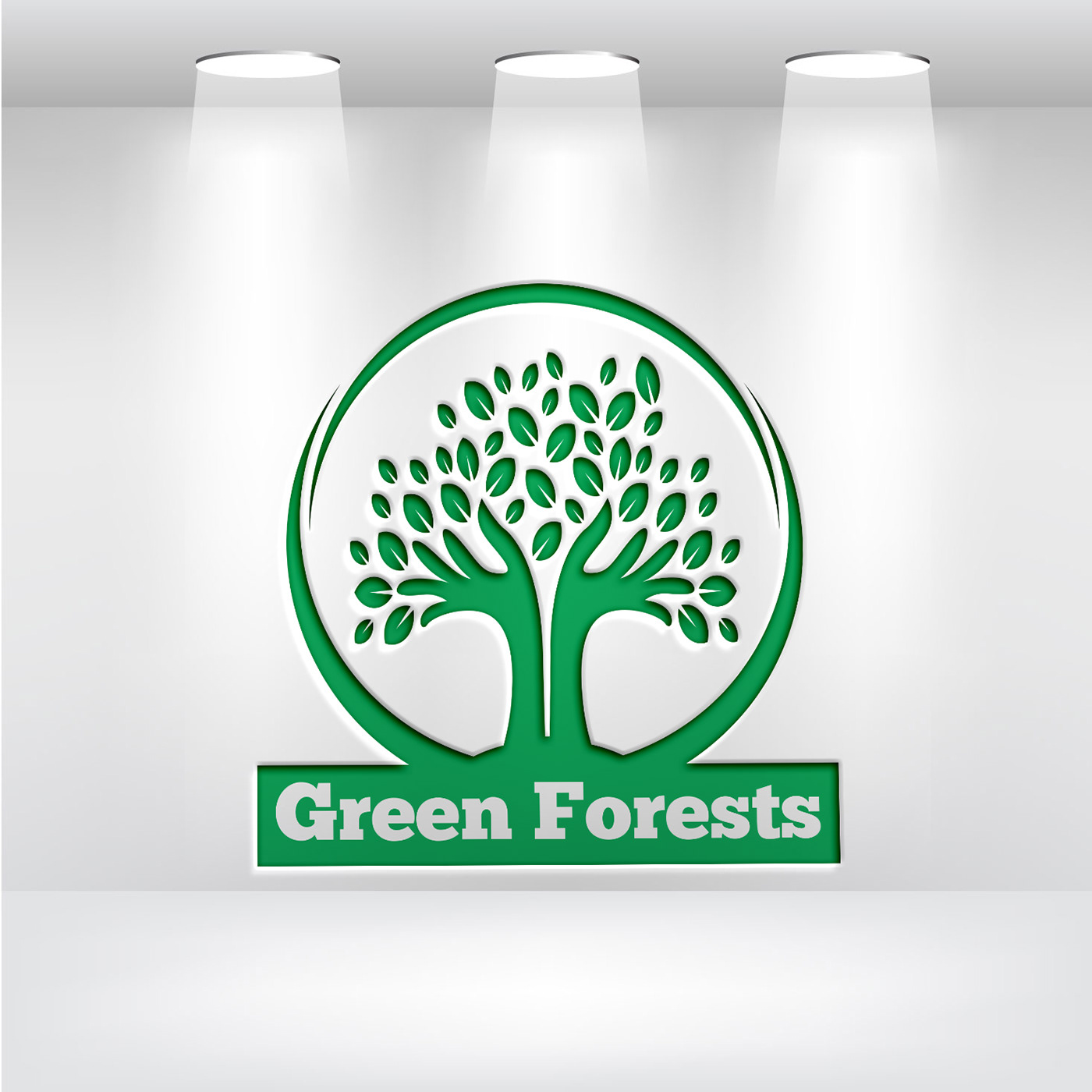green Forests logo brand Tree  leaf soil care Health organic