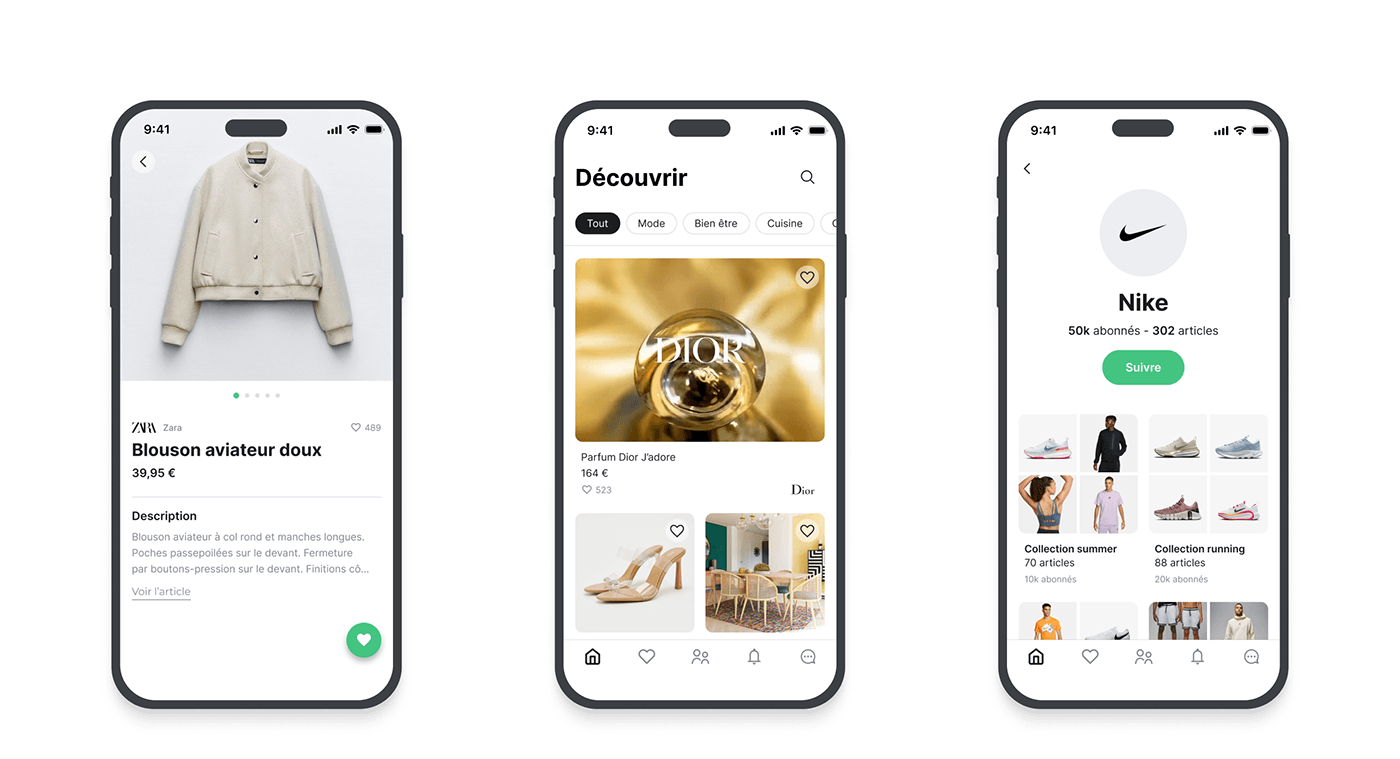 Shopping Ecommerce UI/UX Mobile app app design ux user interface gift ai Figma