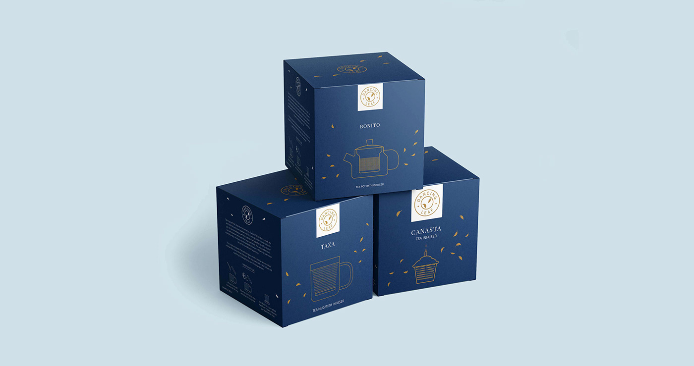 dancing leaf tea brand packaging design tea leaves branding  Identity Design Retail
