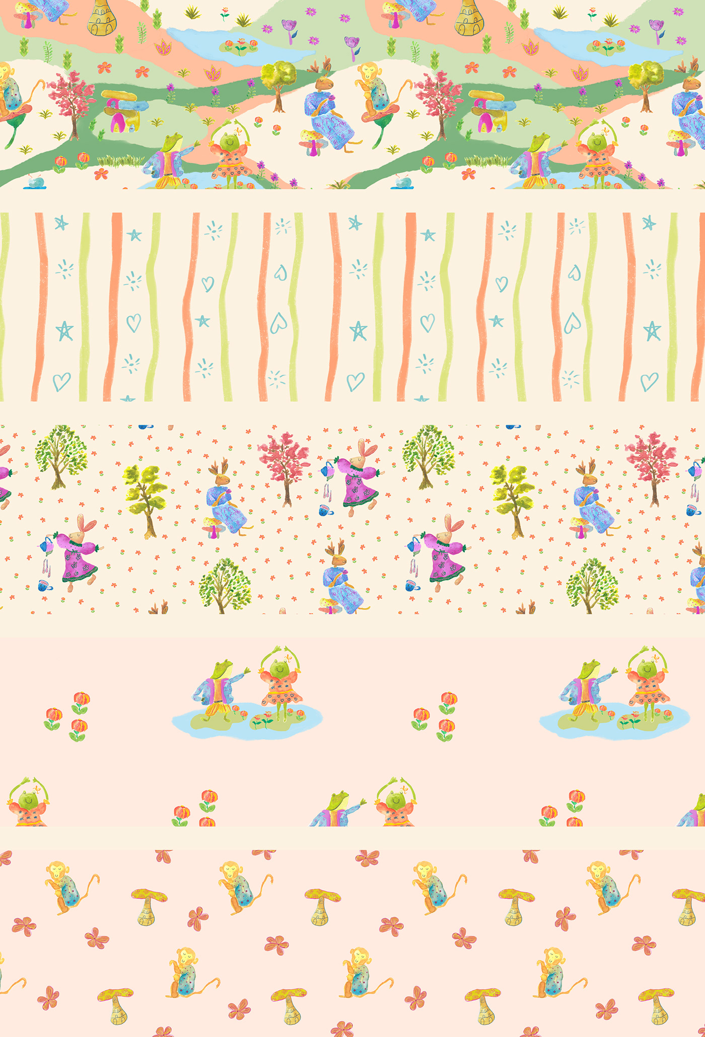 pattern design  ChildrenIllustration surfacedesign textiledesign