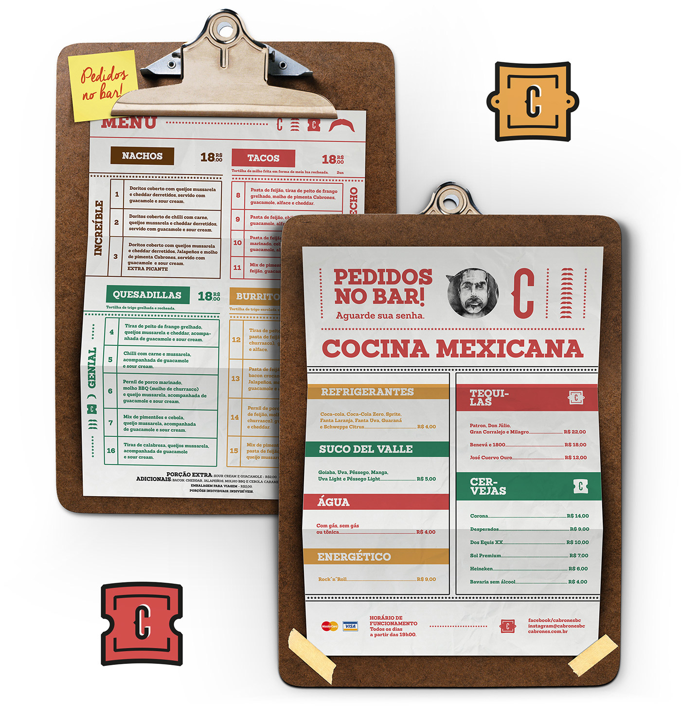 mexico Food  cabrones Cabron new identity Project fastfood colors visual eat nachos Burrito quesadilla