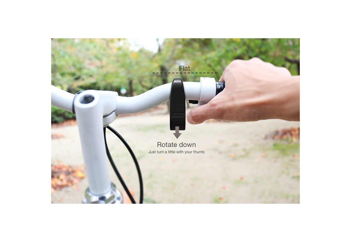 product Bicycle bell mechanism metal structure logical flat minimal design