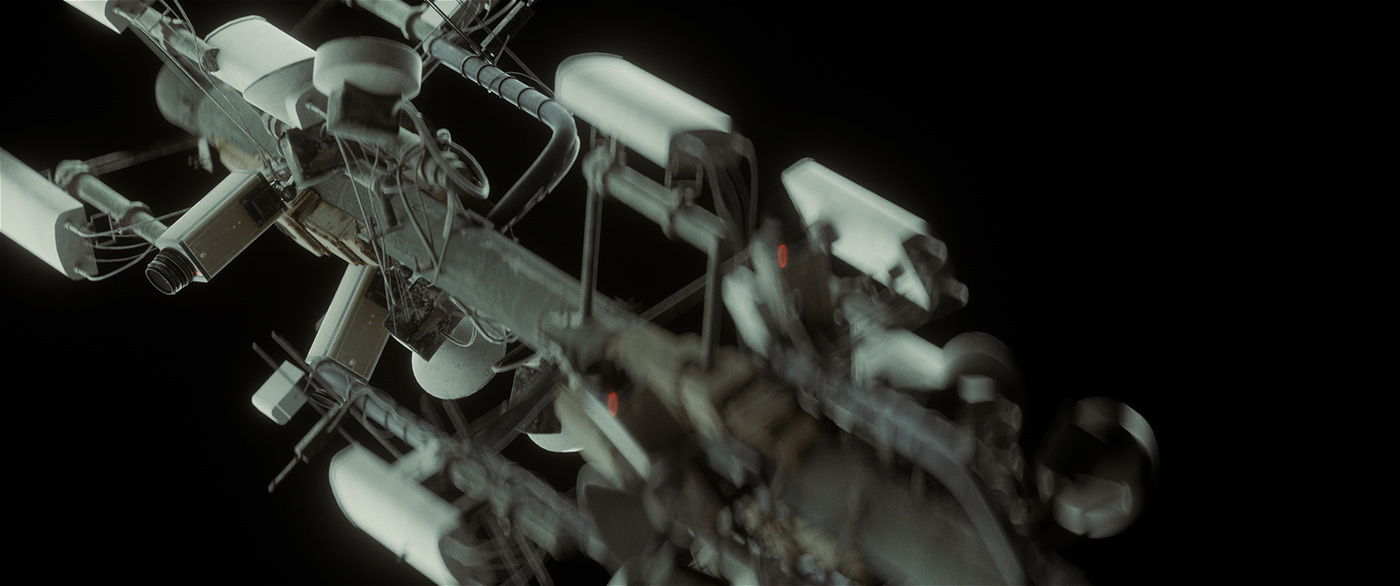 3D animation  cinematography city dark Dystopia Film   Moody robot Scifi