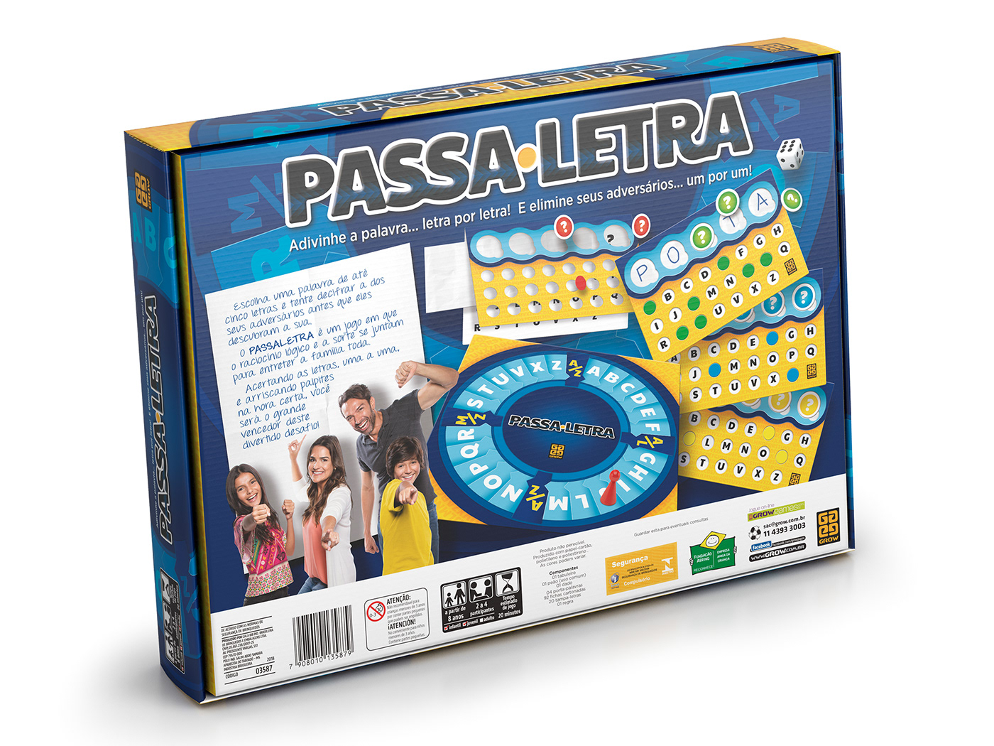 Packaging embalagem grow Jogo de Tabuleiro board game graphic design  design gráfico