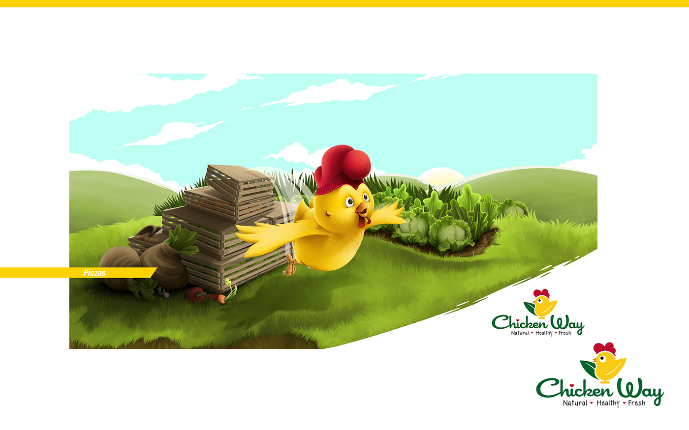 CW chicken  chicken wilson caceres pollo colombia diseño Mascota Character personaje amarillo animal brand logo united states