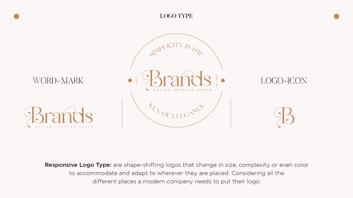 brand identity elegant logo Logo Design Logotype online store presentation visual identity