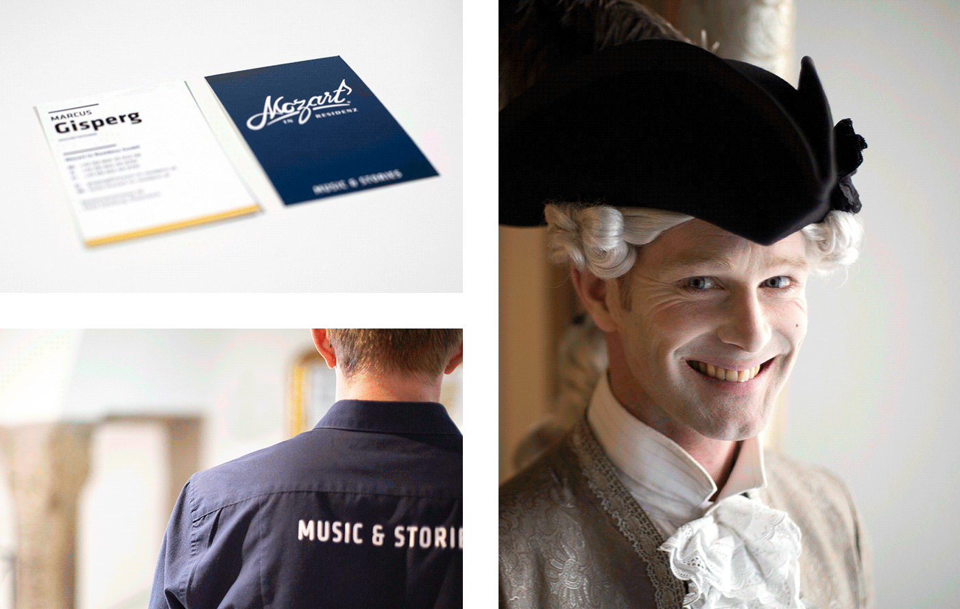 classic music salzburg concert Corporate Design design businesscard folder blue music mozart