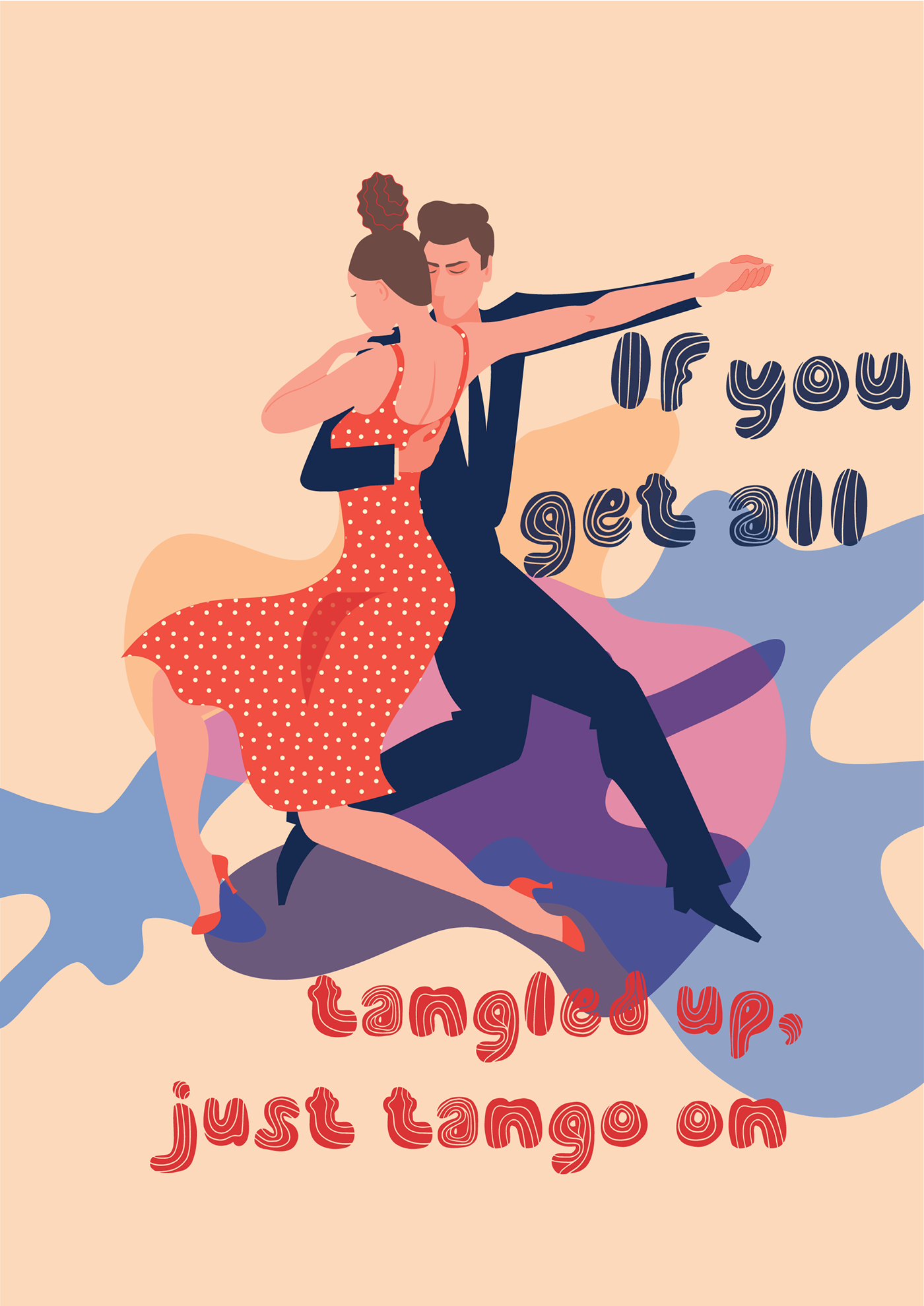 adobe illustrator ILLUSTRATION  Illustrator poster Poster Design graphic design  DANCE   dancers tango argentina