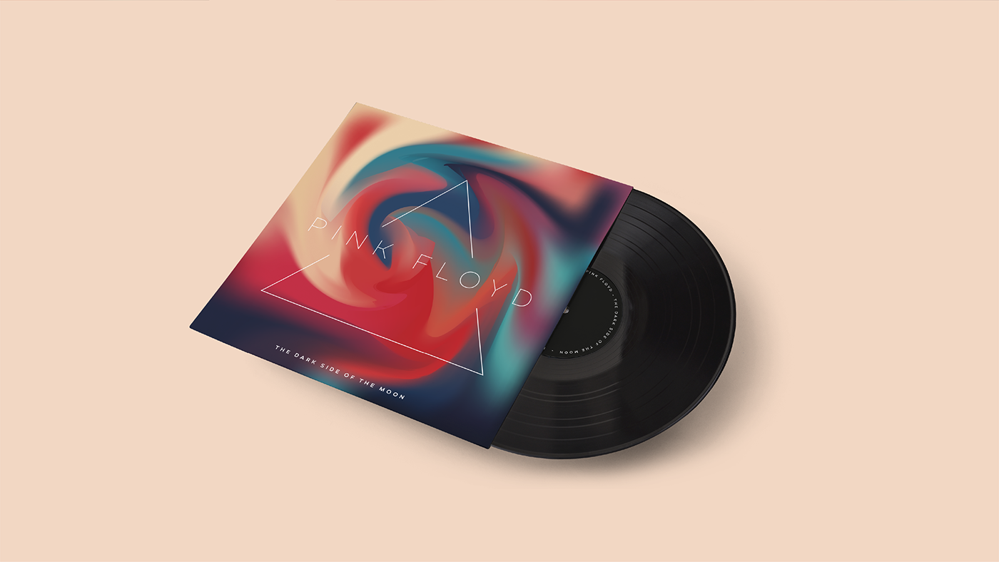 vinil Capa cd disco cover pinkfloyd gradiend mesh colorful color