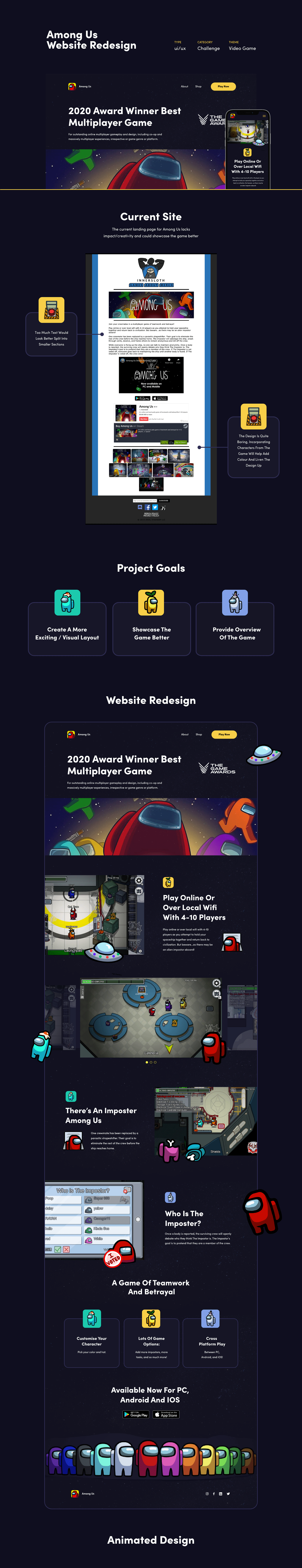 among us video game Web Web Design  website redesign